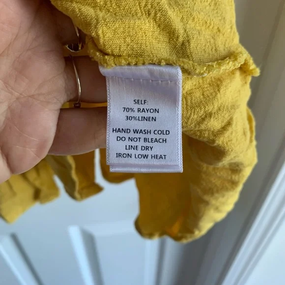 NWOT Promesa Linen-Blend Ruffled One-Shoulder Dress - Picture 5 of 9